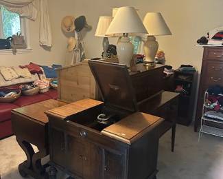 Modern and antique furnishings