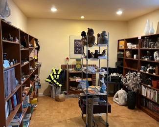 Steiff stuffed animals, vases, collectibles from around the world, children's games , vintage puzzles and collectible British cars