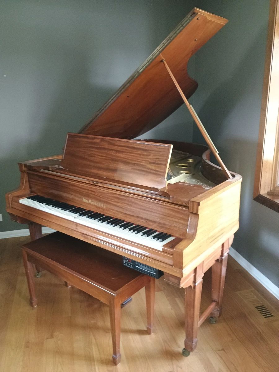 Knabe Grand Piano with QRS200 Cd Player.