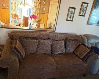 Vintage Floral Upholstered Sofa