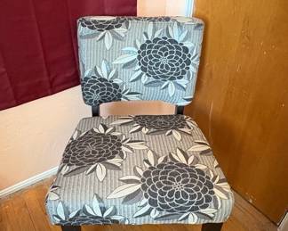 Dorel Living Teagan Flower Pattern Armless Accent Chair