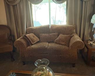 Vintage Floral Upholstered Loveseat