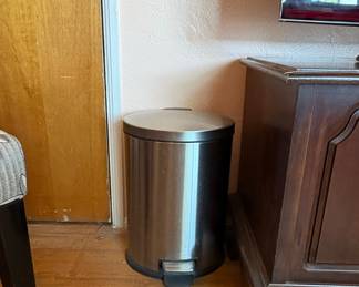 Brushed Stainless Steel Step Trash Can
