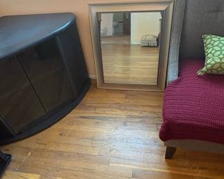 Silver Beaded Rectangular Wall Mirror