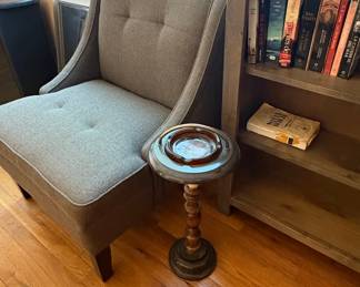 Vintage Ashtray Stand with Glass Insert