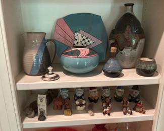 Lots of signed pottery to include signed Andy smith, signed Brant Barnes, signed Sid luck and more 