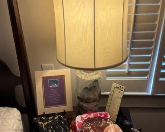 Famille rose vase table lamp - 2 available 