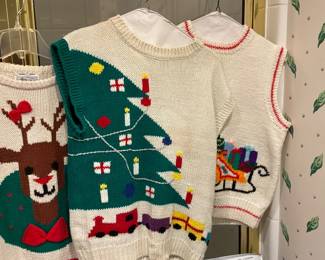 Vintage Christmas sweaters and vests 