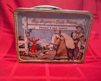 Roy rogers metal lunch box with matching thermos inside 