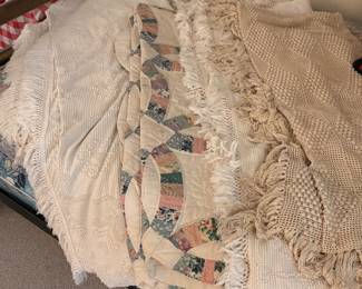 Vintage linens, quilts, coverlets and more 