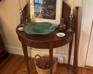 Mahogany demilune flip top Table 