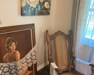 Vintage rocking chair, vintage art piece