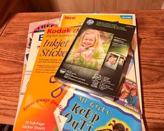 Kodak and HP Photo Paper and Sticker Sheets