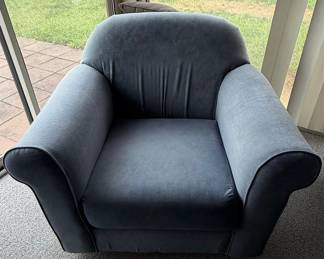 Blue Upholstered Armchair