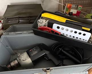 Craftsman Metal Toolbox with Assorted Tools