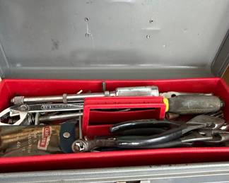 Craftsman Metal Toolbox with Assorted Tools