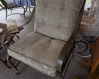 Wrought Iron Patio Dining Set with Four Chairs
