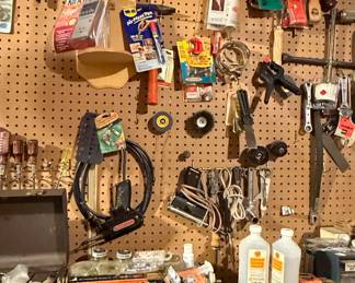 Assorted Hardware, Tools, and Workshop Supplies