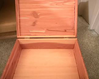 Aromatic Cedar Keepsake Box with Decorative Brass Accents
