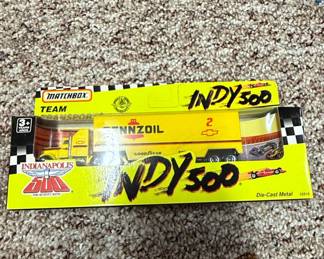 Matchbox Team Transport Indy 500 Pennzoil "The Seventy Sixth" Die-Cast Metal Truck and Trailer