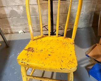 Yellow Spindle Back Chair