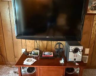 Sanyo 42-inch LCD Television and RCA Shelf System