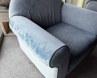 Blue Upholstered Armchair