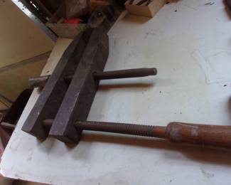 Antique Wooden Clamp