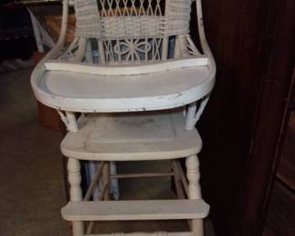 Antique Wicker High Chair
