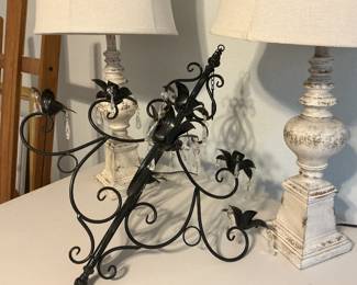 White lamps - Metal chandelier