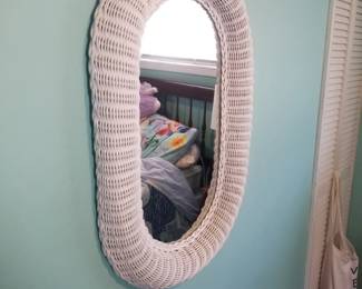 Wicker mirror