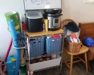 Rolling kitchen cart; small kitchen appliances