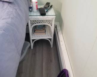 Wicker accent table