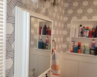 Mirror; vanity lights