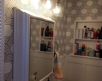 Mirror; vanity lights