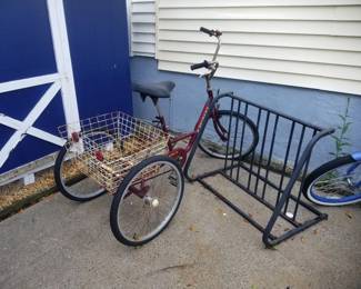 Tricycle; bike rack