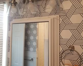 Mirror; vanity lights
