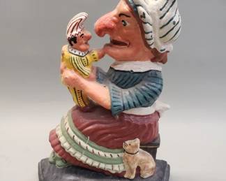 069 Rank 069 Lot 81 Vintage cast iron Judy and Punch doorstop