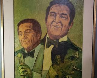 102 Rank 102 Lot 173 Signed Jim Sharpe oil on canvas of Danny Thomas