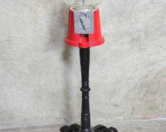 090 Rank 090 Lot 649h Vintage Carousel metal floor gumball machine