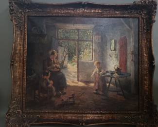 006 Rank 006 Lot 175 Signed Evert Pieters oil on canvas Domestic