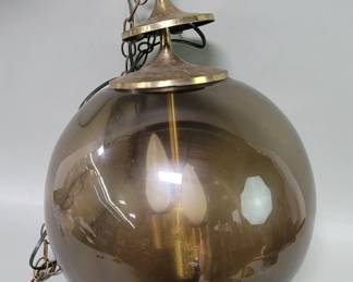 110 Rank 110 Lot 415 Mid century Modern smoked glass globe pendant