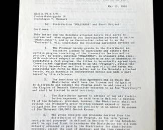 035 Rank 035 Lot 509h 1960 Walt Disney distribution contract