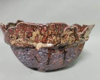 167 Rank 167 Lot 416 Signed Brutalist style pottery bowl