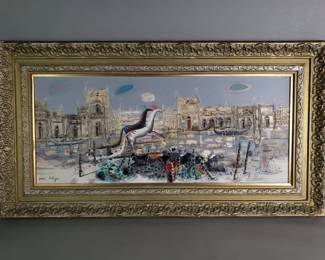 015 Rank 015 Lot 182 Signed Jean Calogero oil on canvas painting