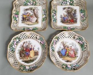 092 Rank 092 Lot 227 Antique Meissen porcelain plates