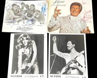 033 Rank 033 Lot 602h Tina Turner Ike Turner signed photos