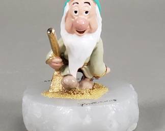 163 Rank 163 Lot 221 Ron Lee signed Disney sculptures on an onyx base