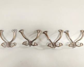 186 Rank 186 Lot 383 Art Nouveaustyle brass finish spelter wall hooks