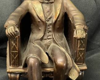 179 Rank 179 Lot 629h Vintage bronze president Abraham Lincoln statue
